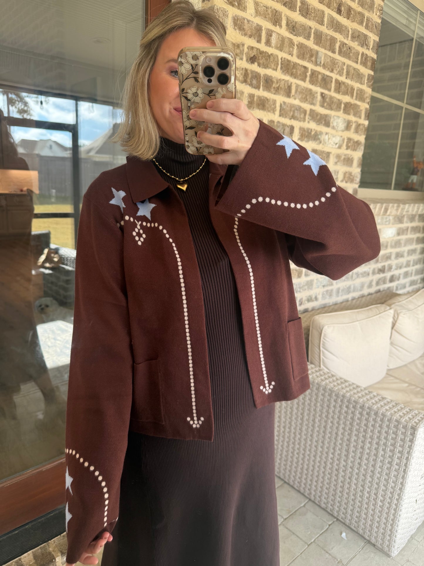 STAR WESTERN KNIT CARDIGAN