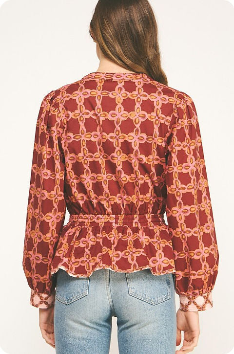 ANNIE PEPLUM BLOUSE