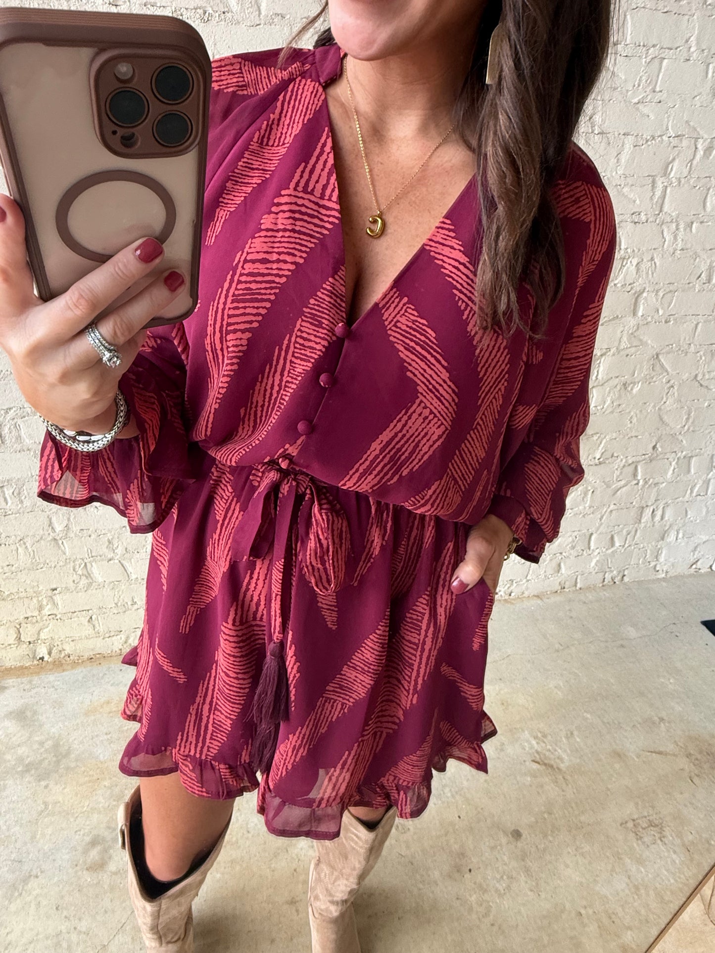 WRAPPED IN RED ROMPER