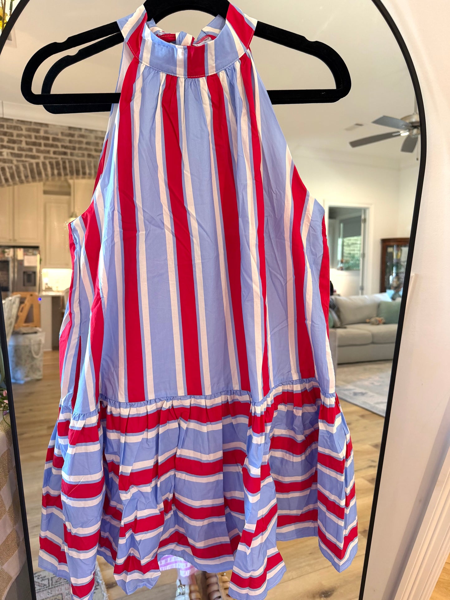 RED & BLUE HALTER MINI