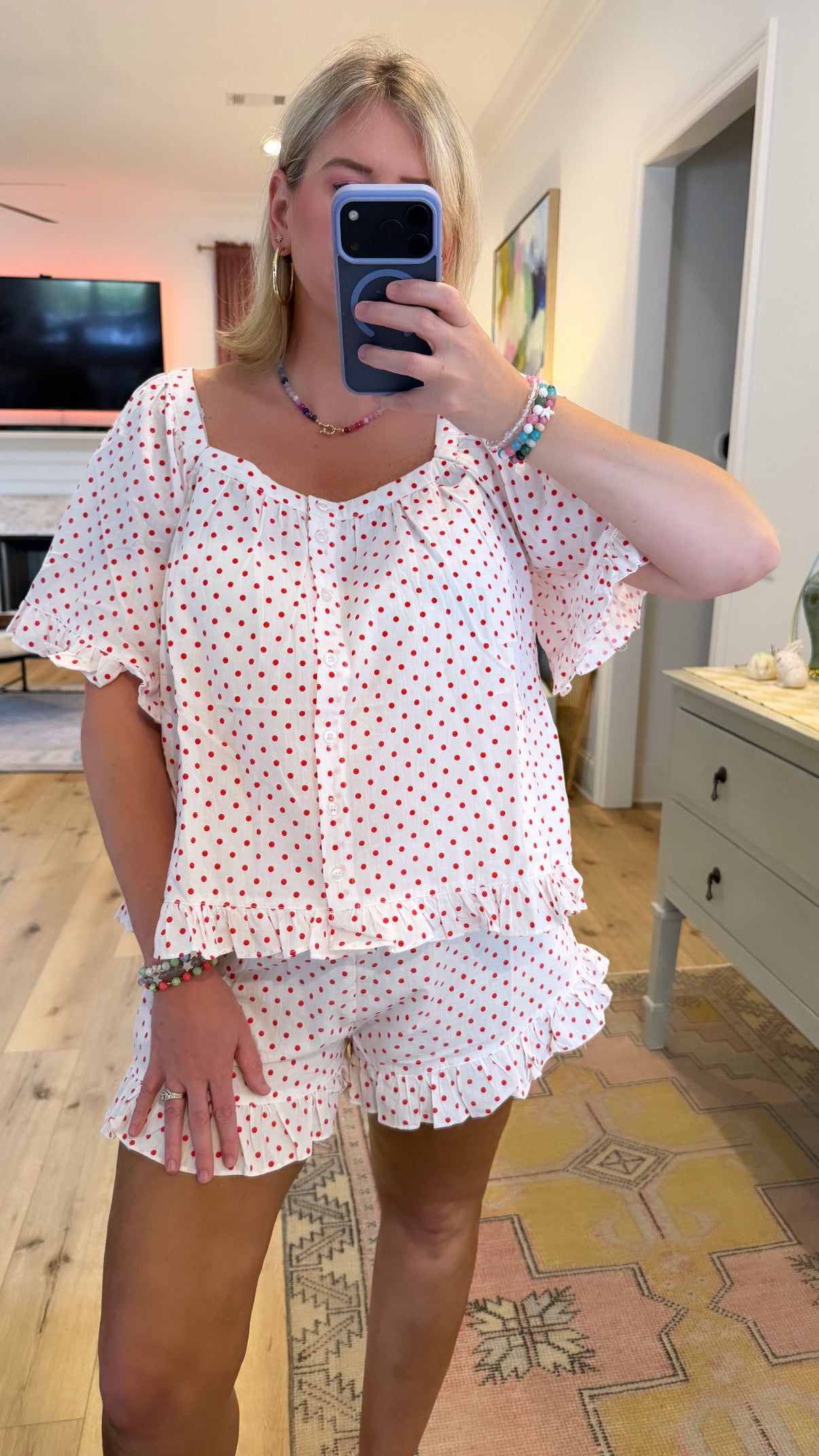 RUFFLE POLKA DOT SET