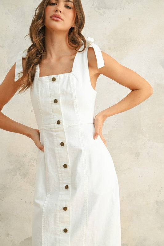 STRETCH COTTON MIDI