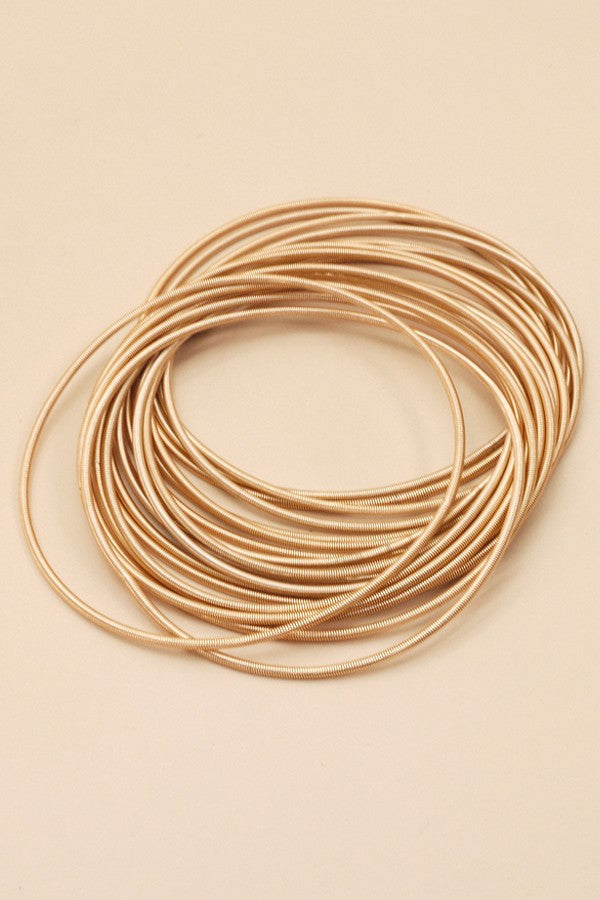 Guitar String Bracelet Set of 20 - GOLD