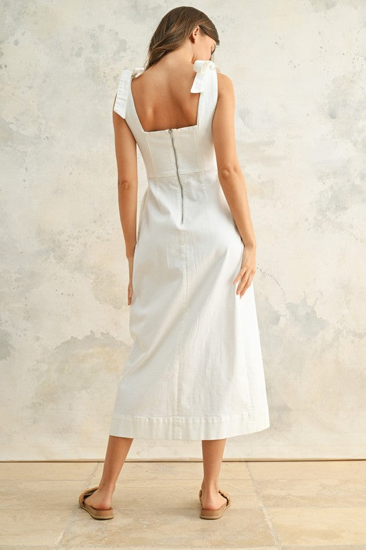 STRETCH COTTON MIDI
