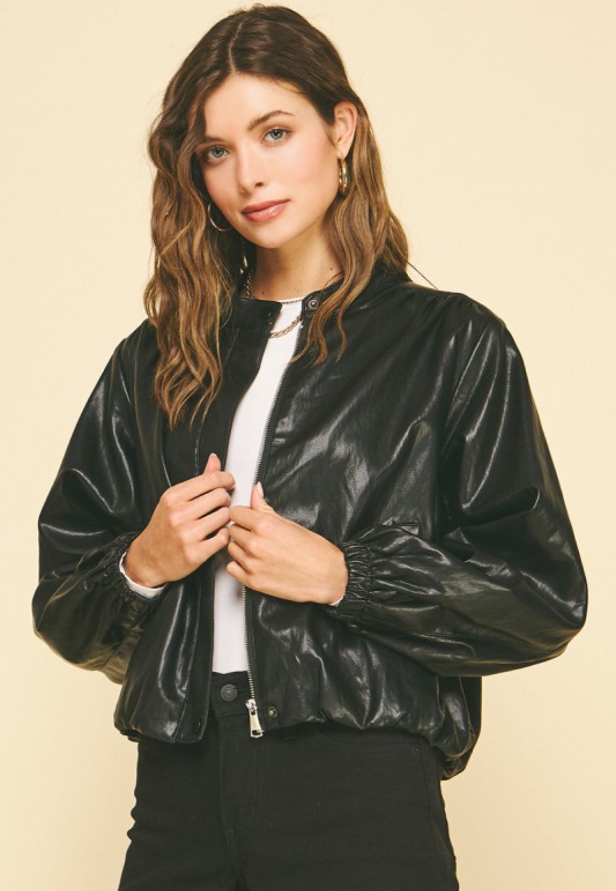 LEATHER BOMBER JACKET BY PINCH