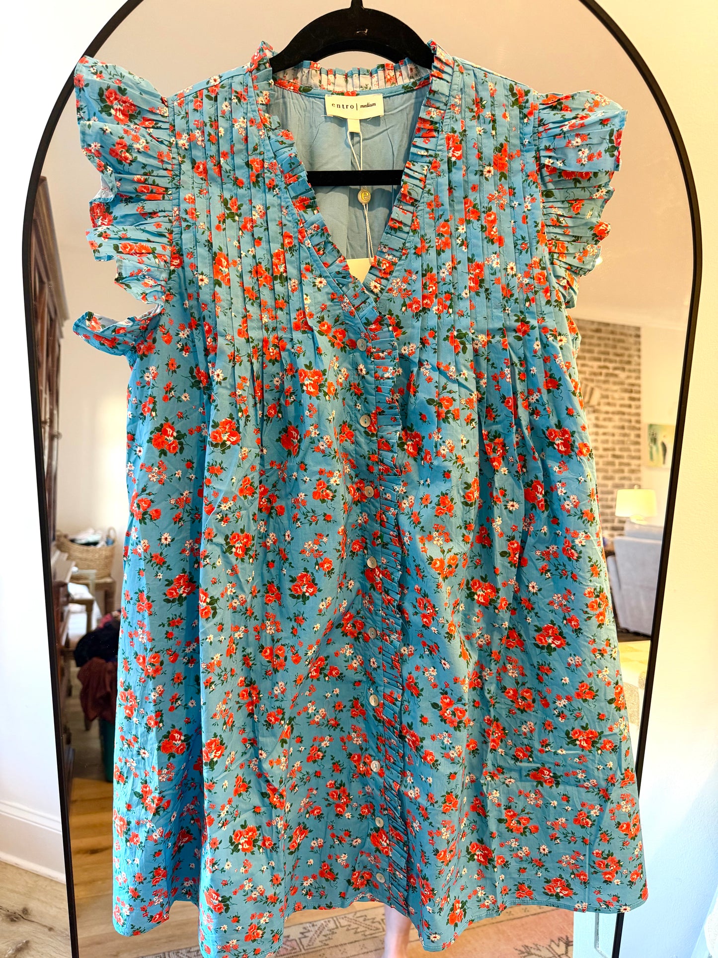 DITSY FLORAL BLUE DRESS