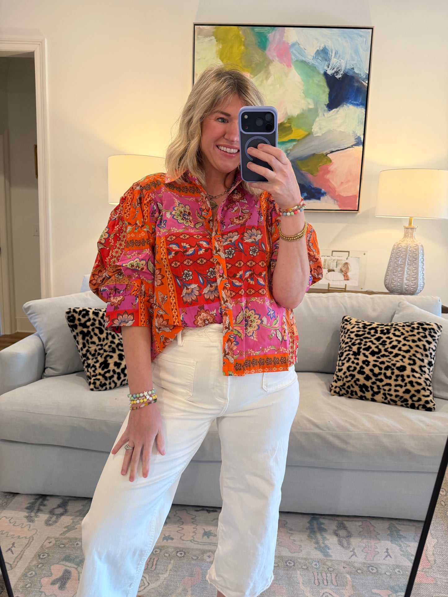FLORAL MOTIF BLOUSE