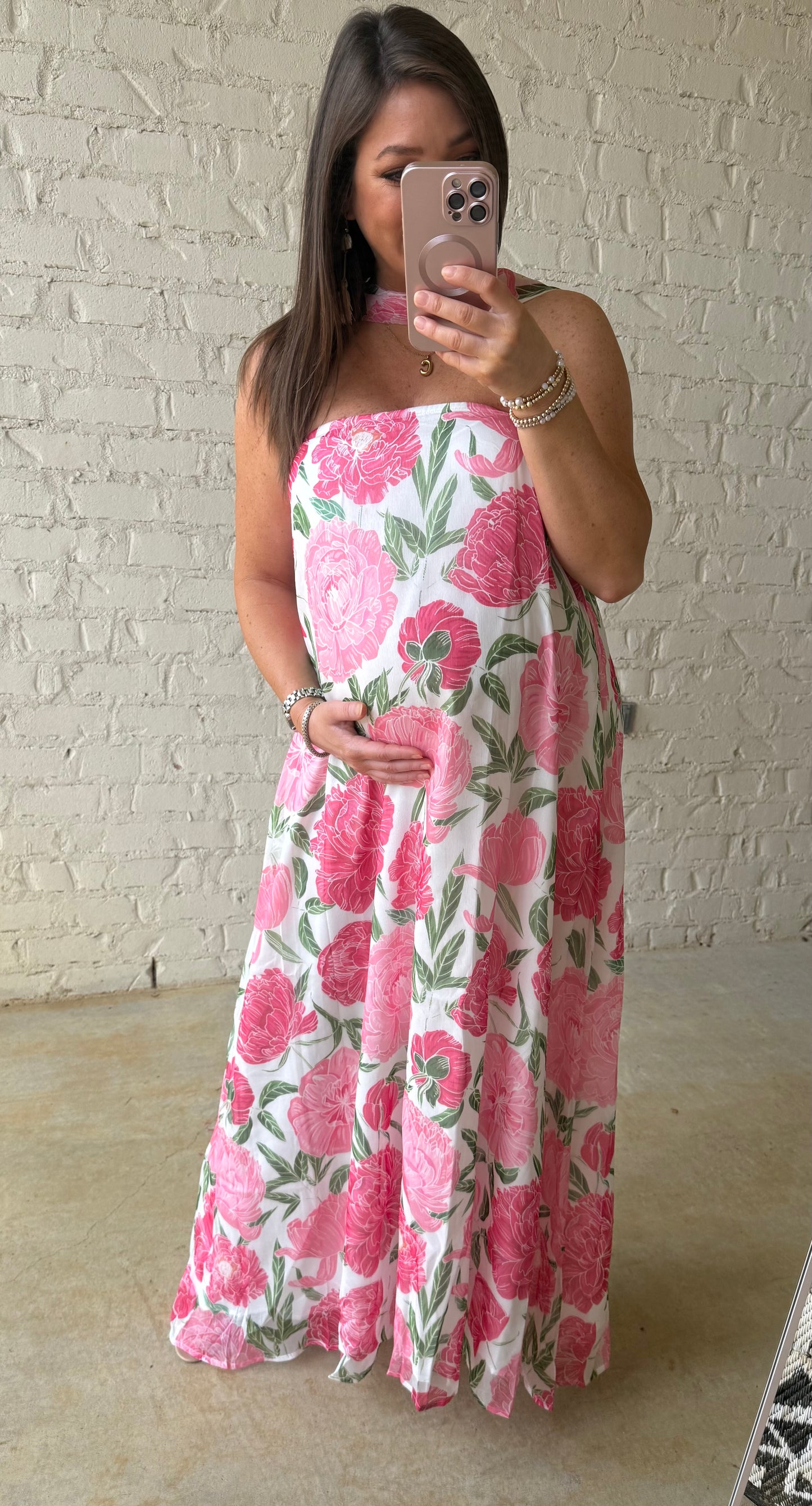 STRAPLESS FLORAL EVENT MAXI