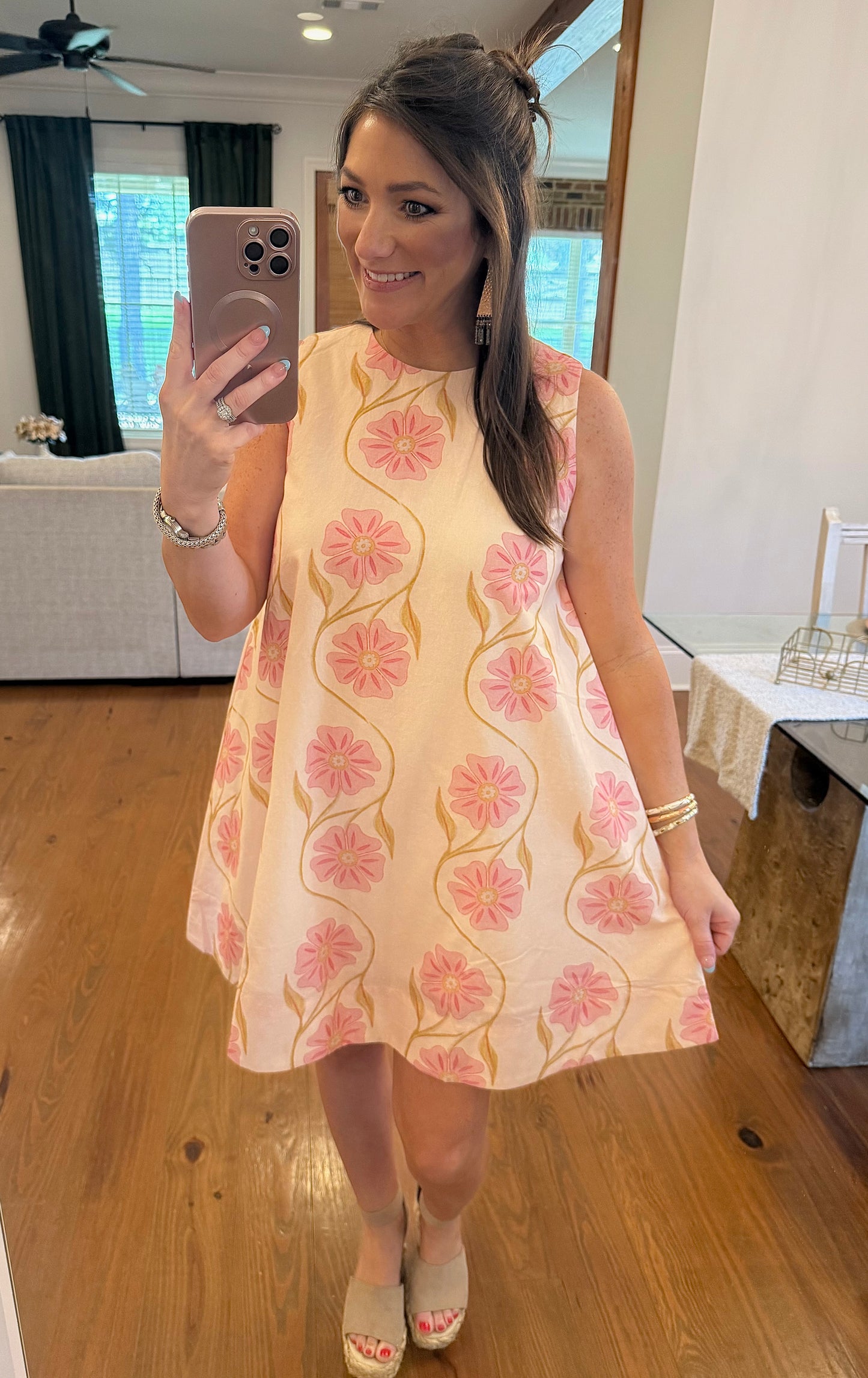 FLORAL PRINT SHIFT DRESS