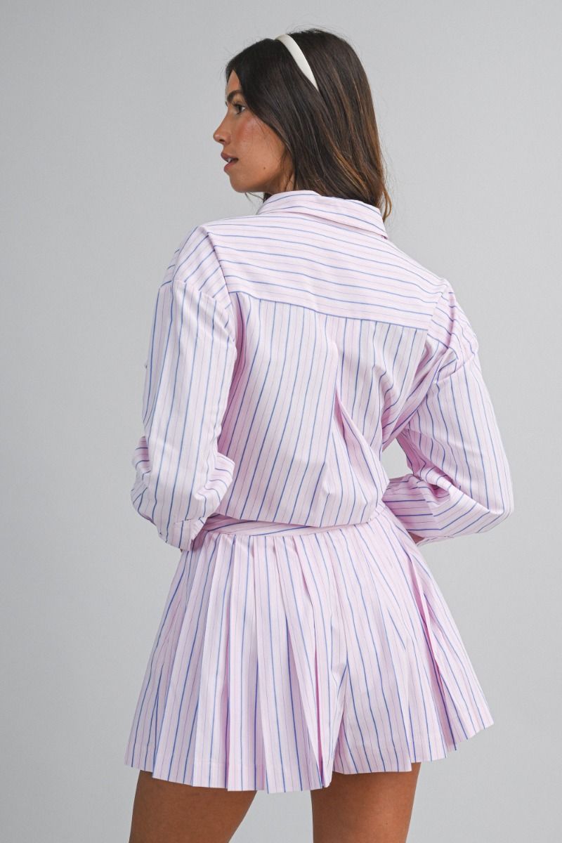 SOUTHERN CHARM STRIPE SHORT SET