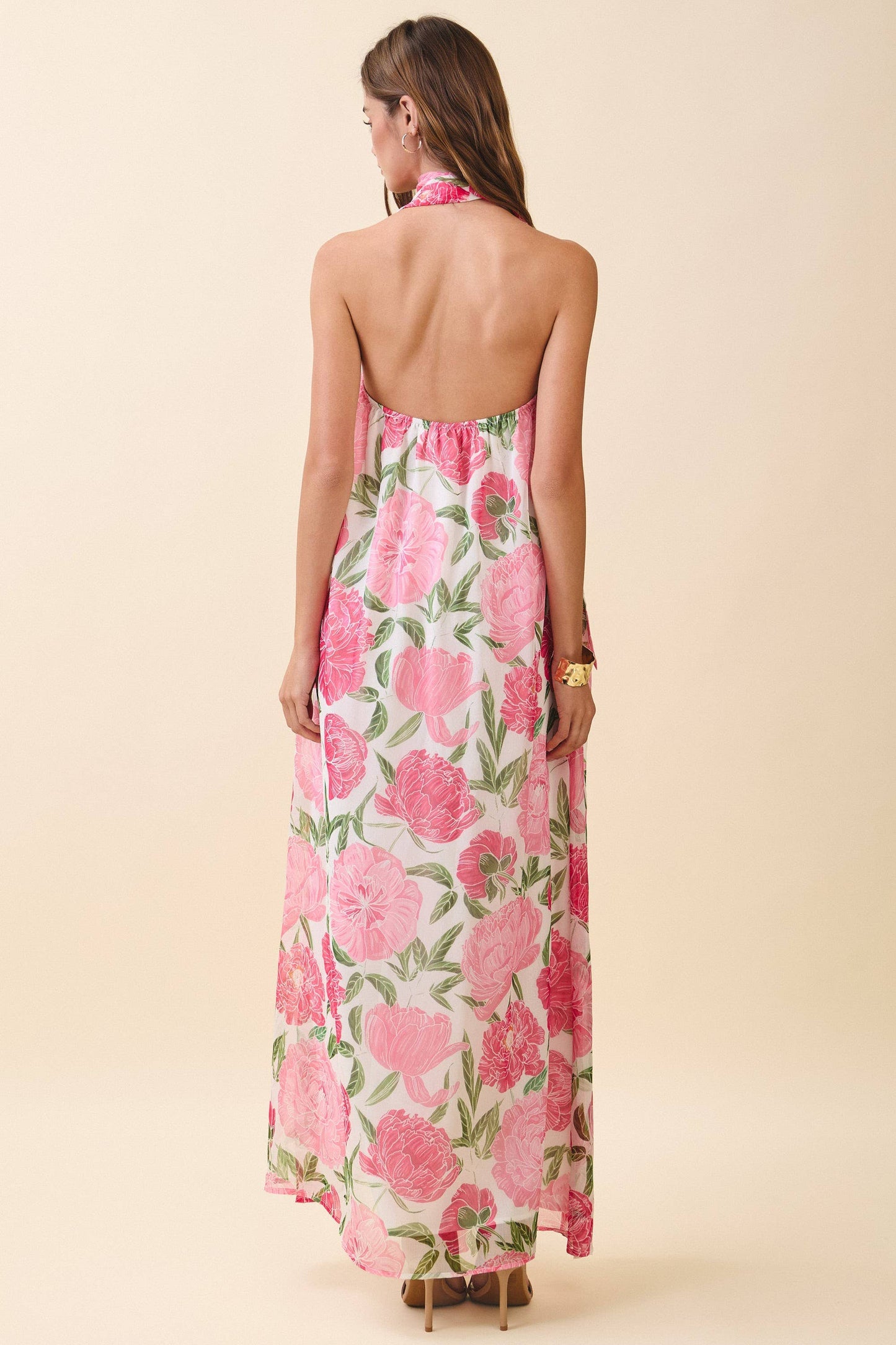 STRAPLESS FLORAL EVENT MAXI