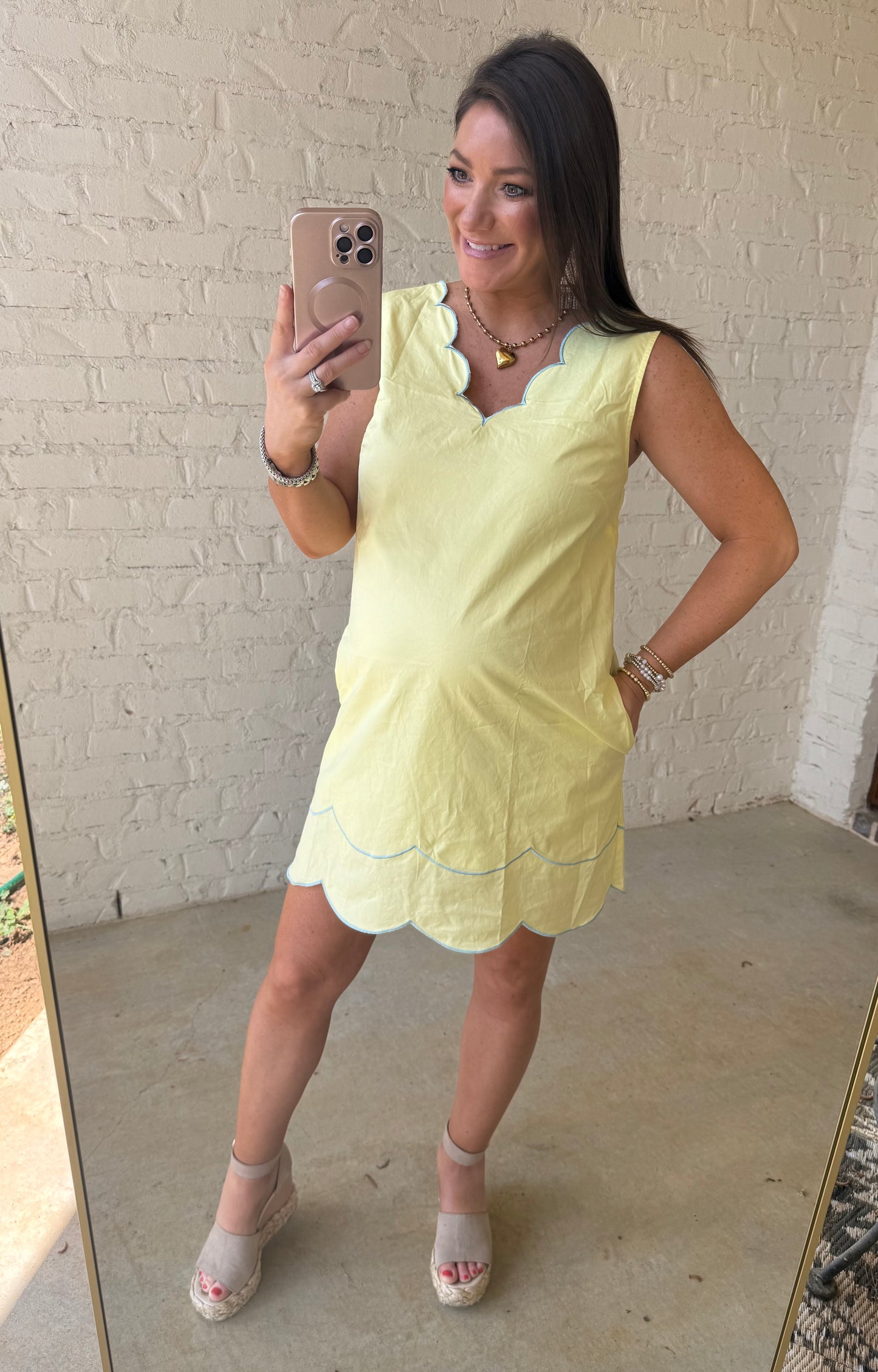 MOON SCALLOPED MINI - LEMON