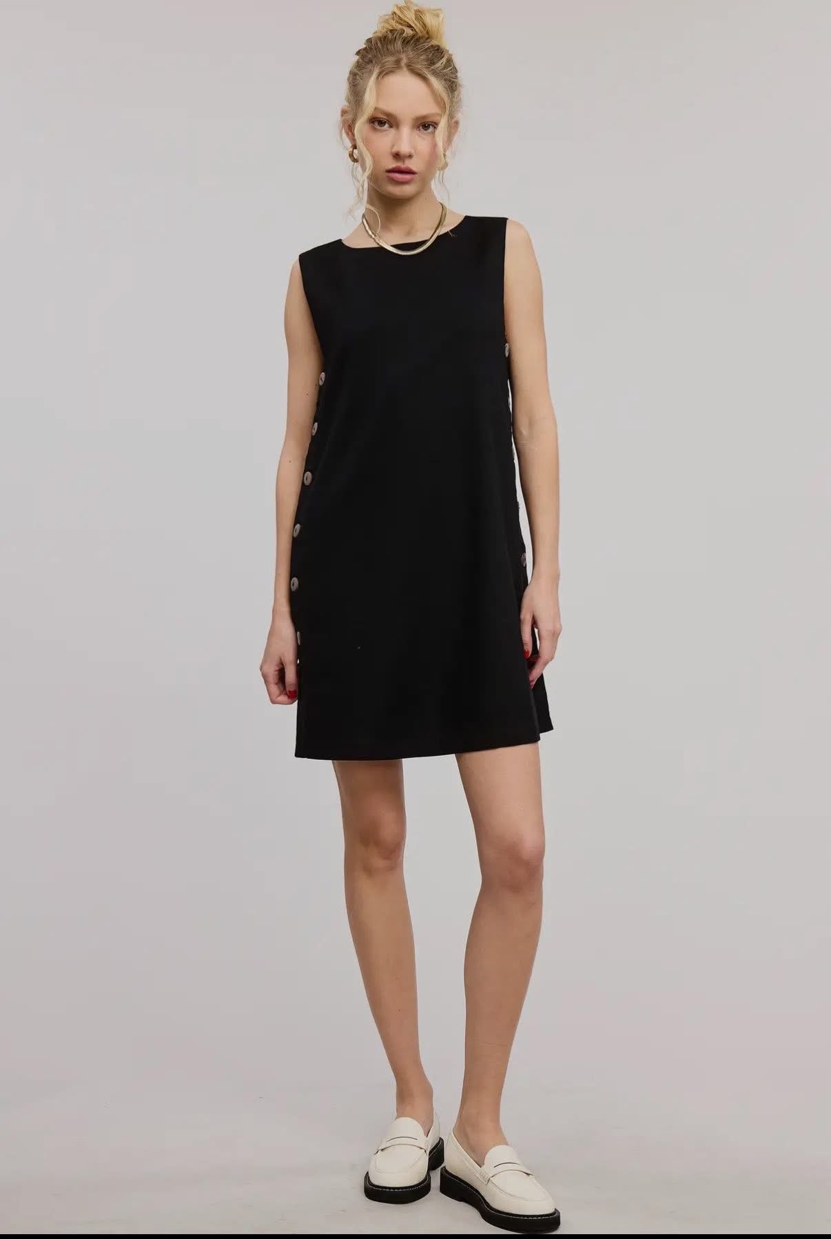 SUMMER LINEN DRESS - BLACK