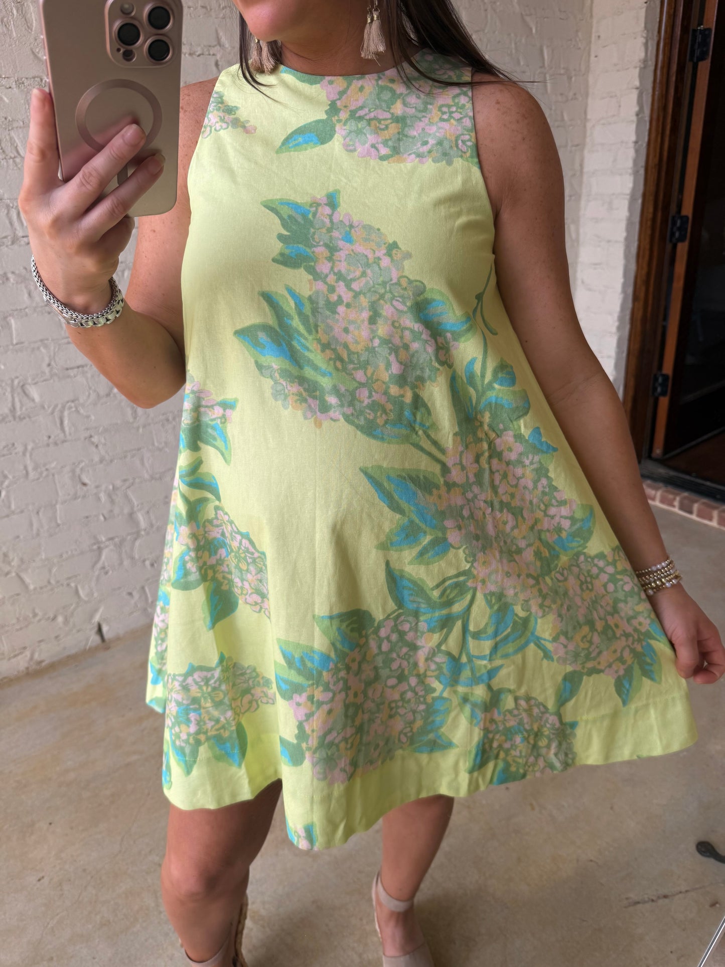 HYDRANGEA FLORAL SHIFT MINI