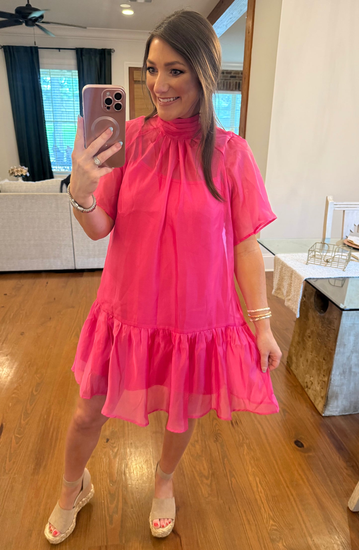 PINK SHEER OVERLAY MINI