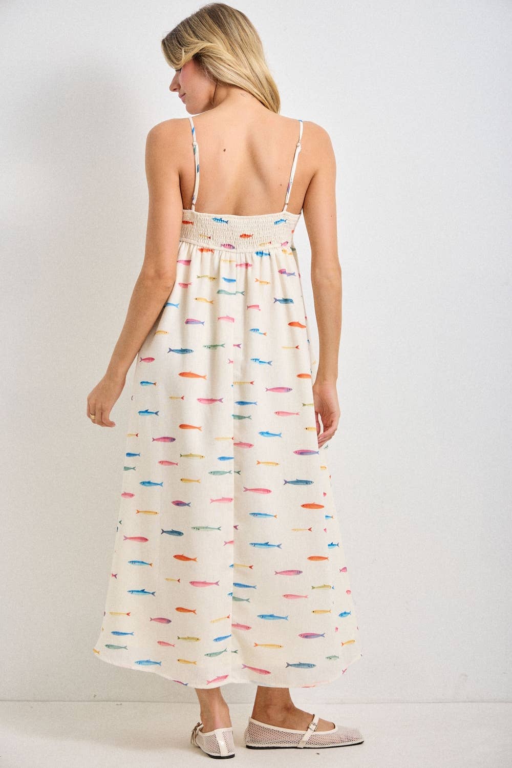 COASTAL MAXI DRESS: CREAM MULTI
