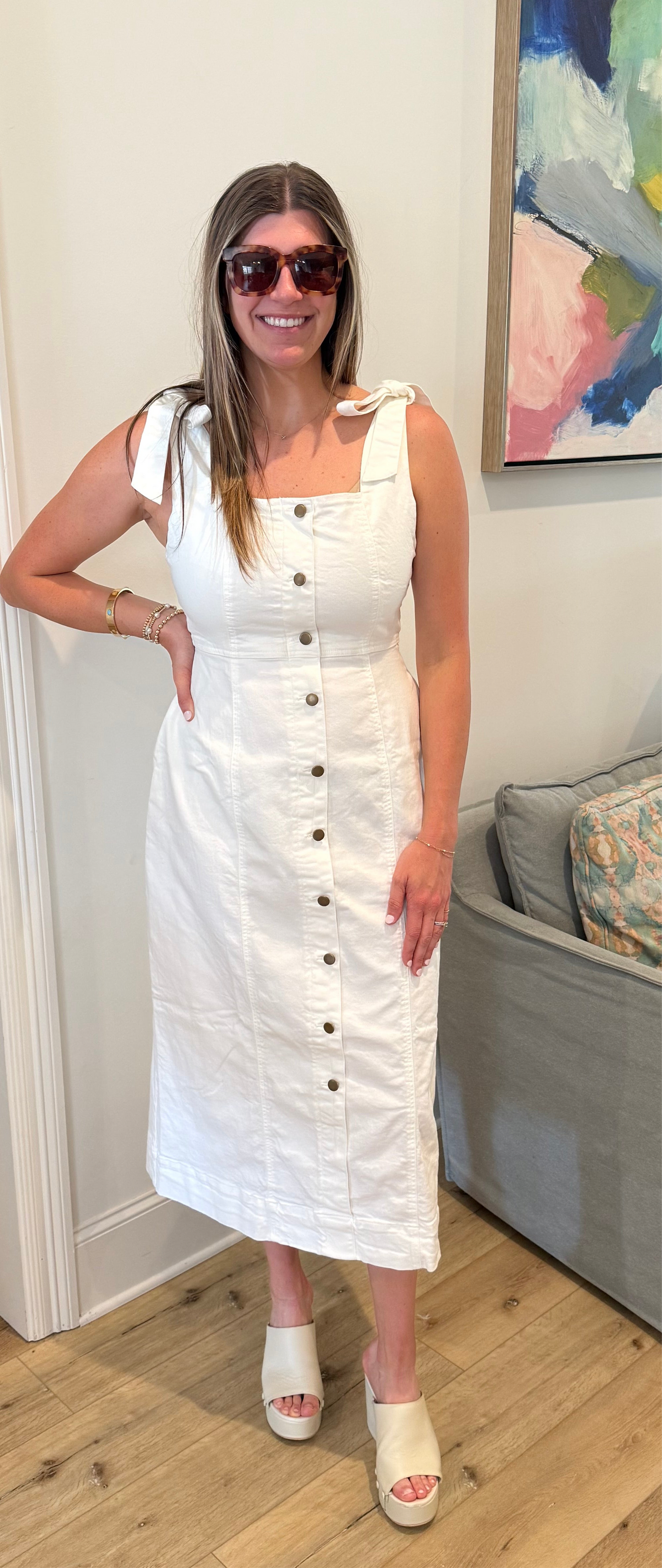 STRETCH COTTON MIDI