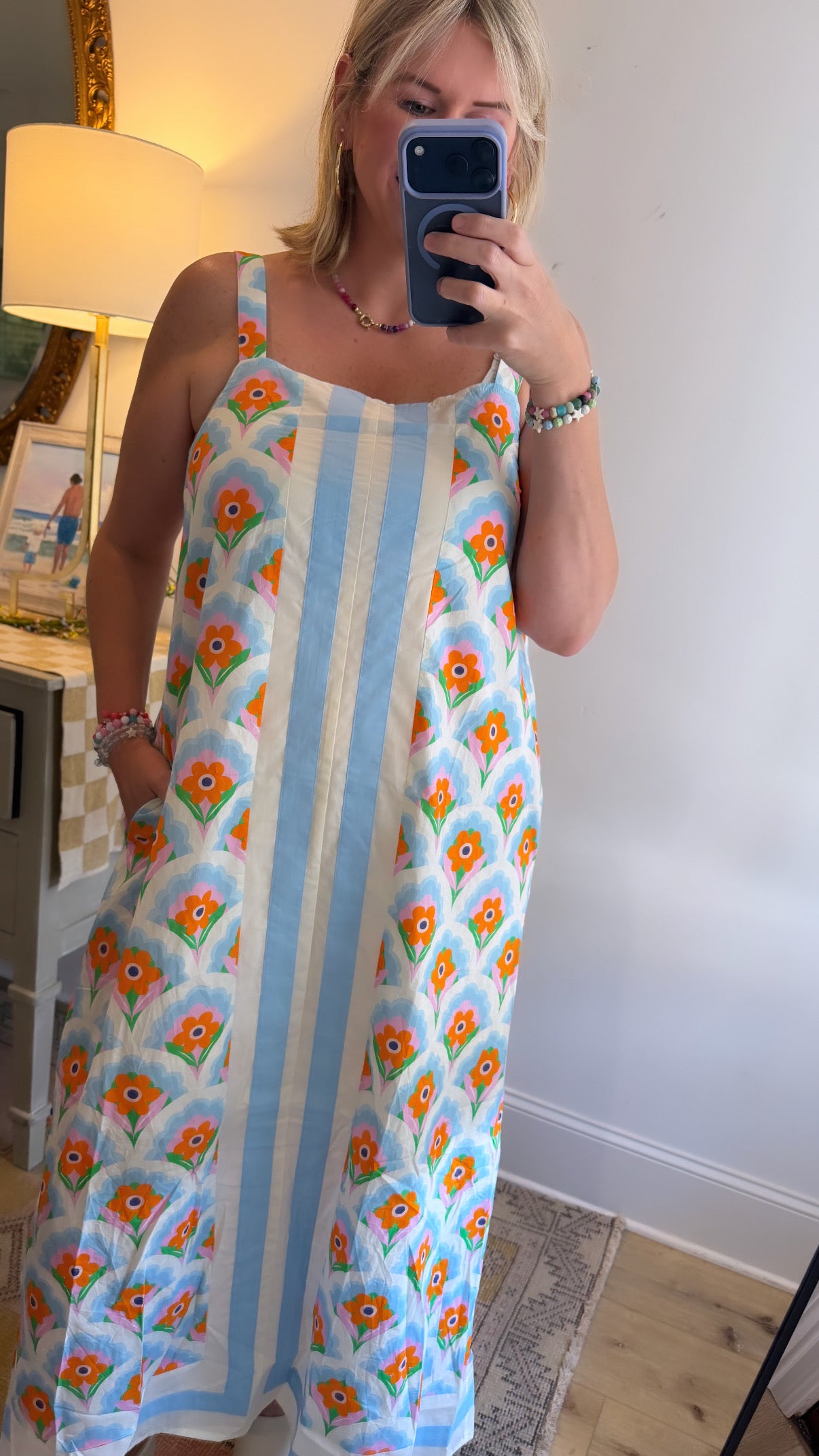 STRIPE FLORAL MAXI