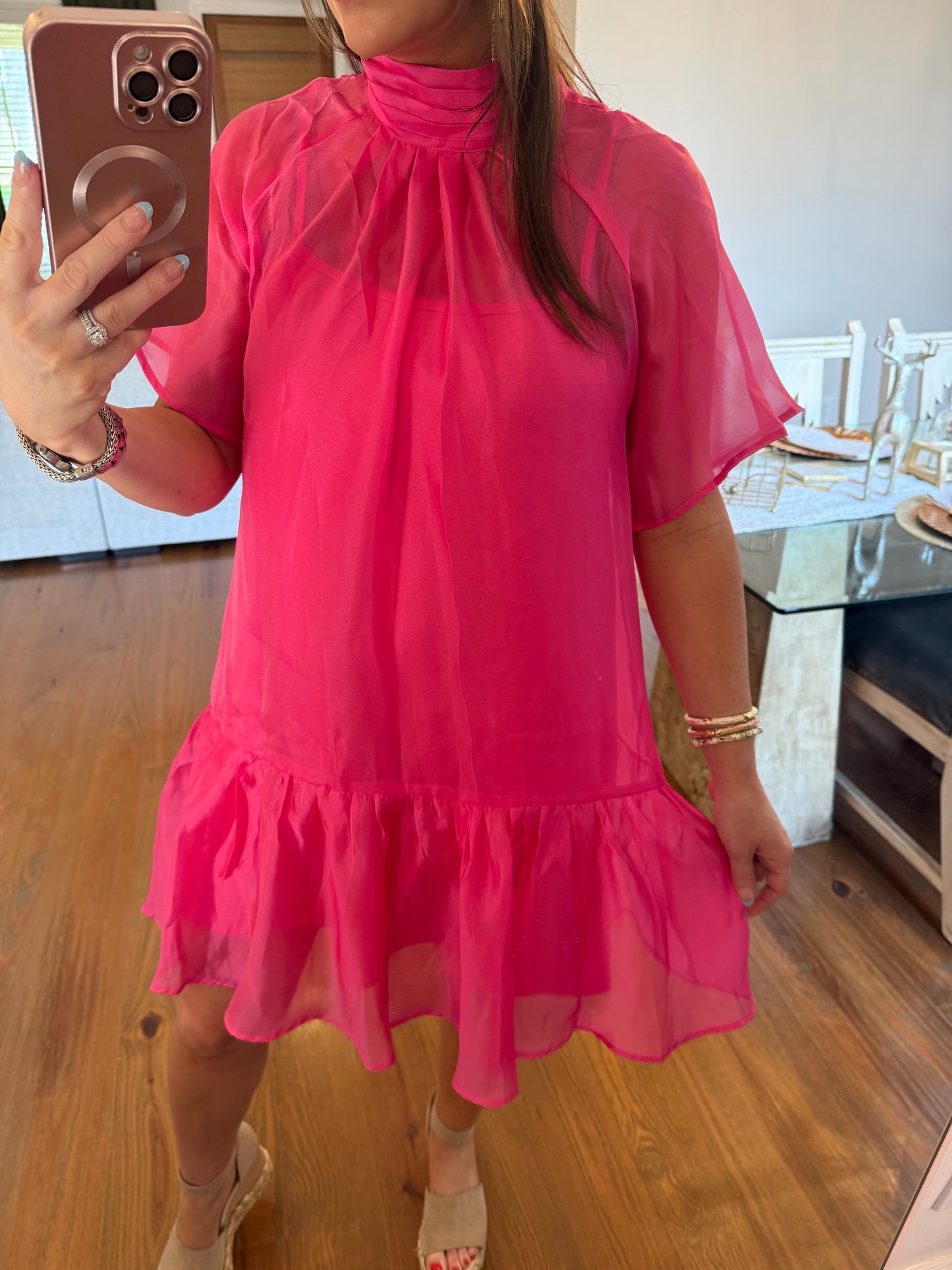PINK SHEER OVERLAY MINI