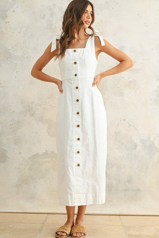 STRETCH COTTON MIDI