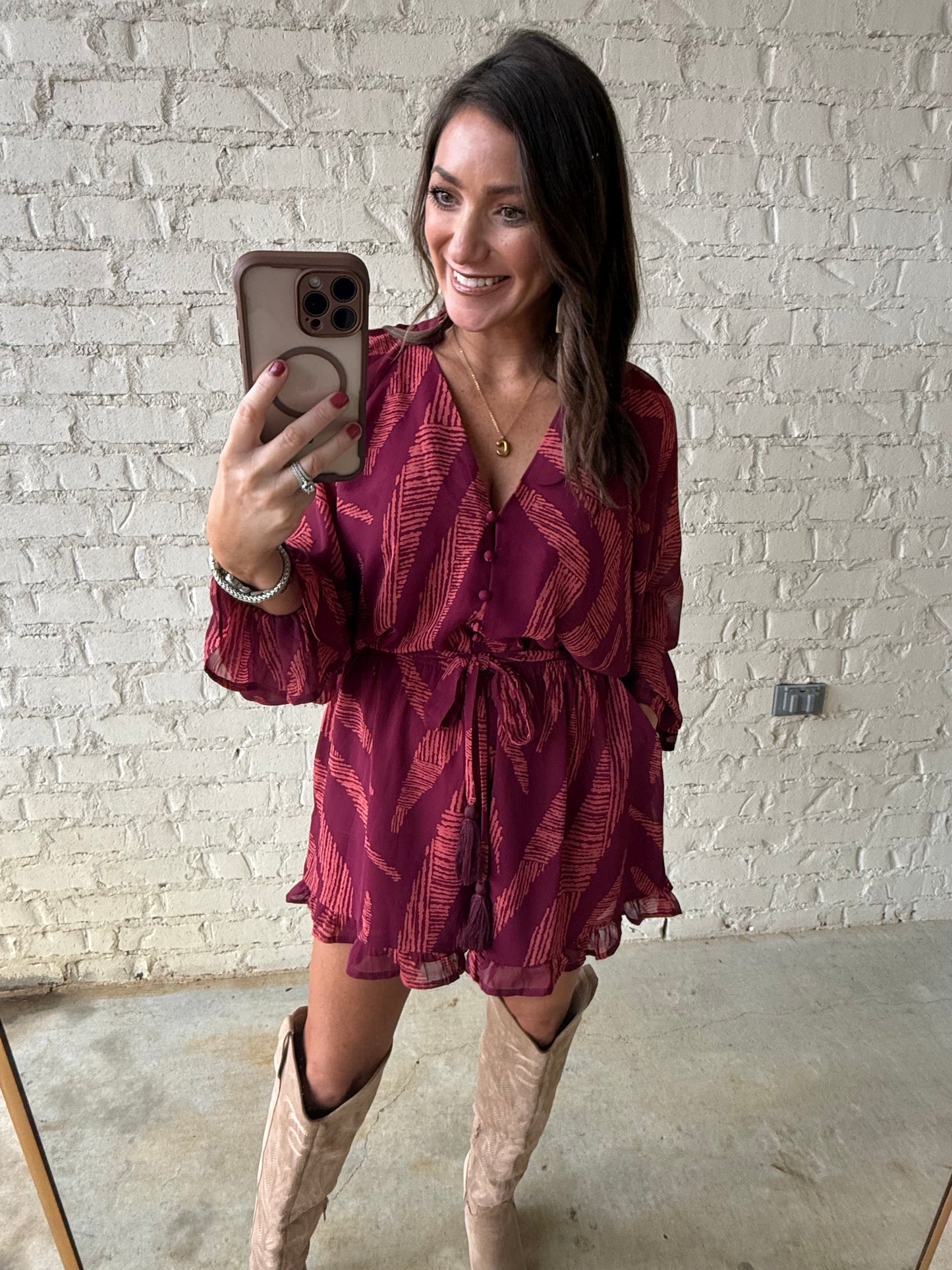 WRAPPED IN RED ROMPER