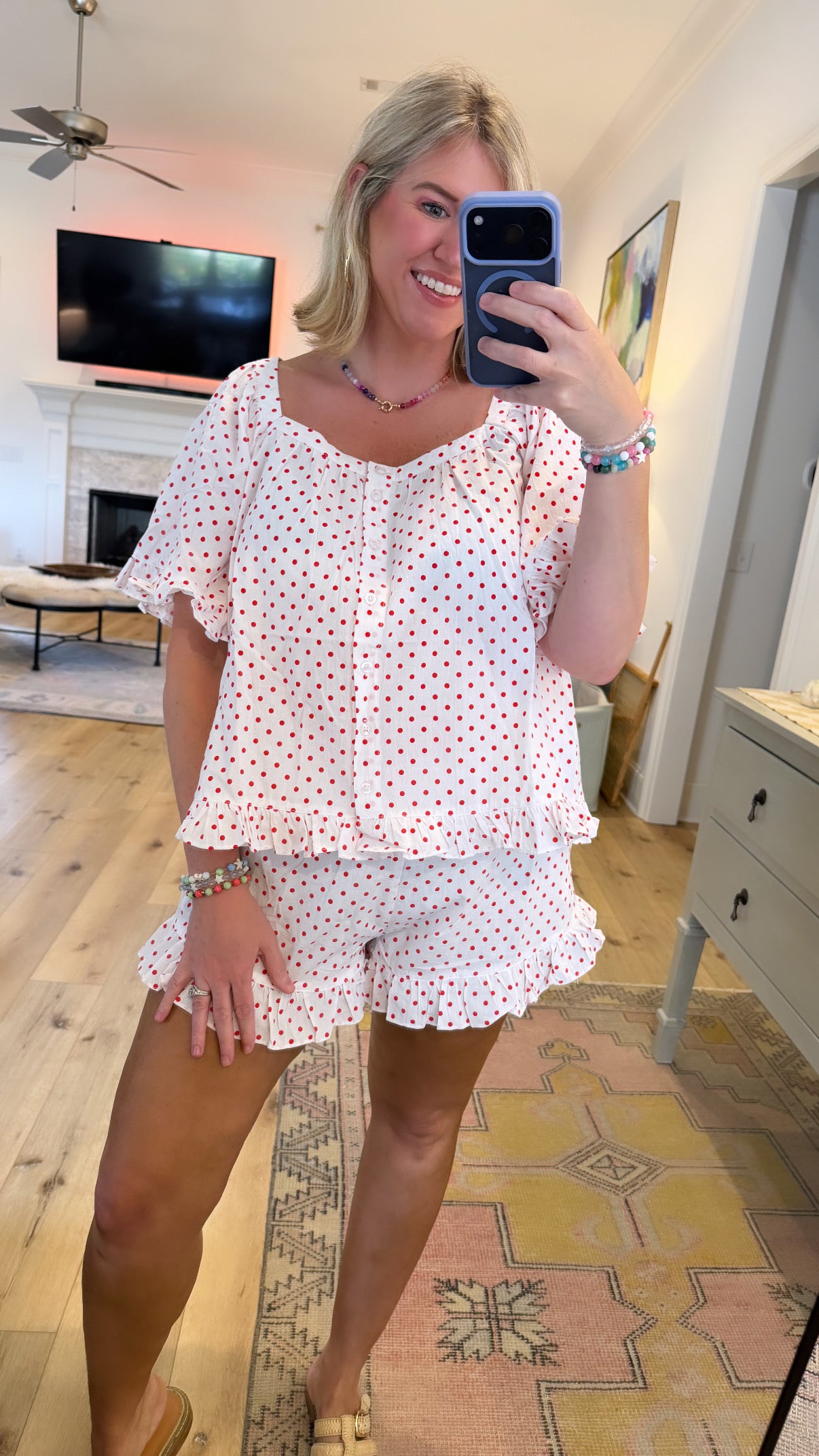 RUFFLE POLKA DOT SET