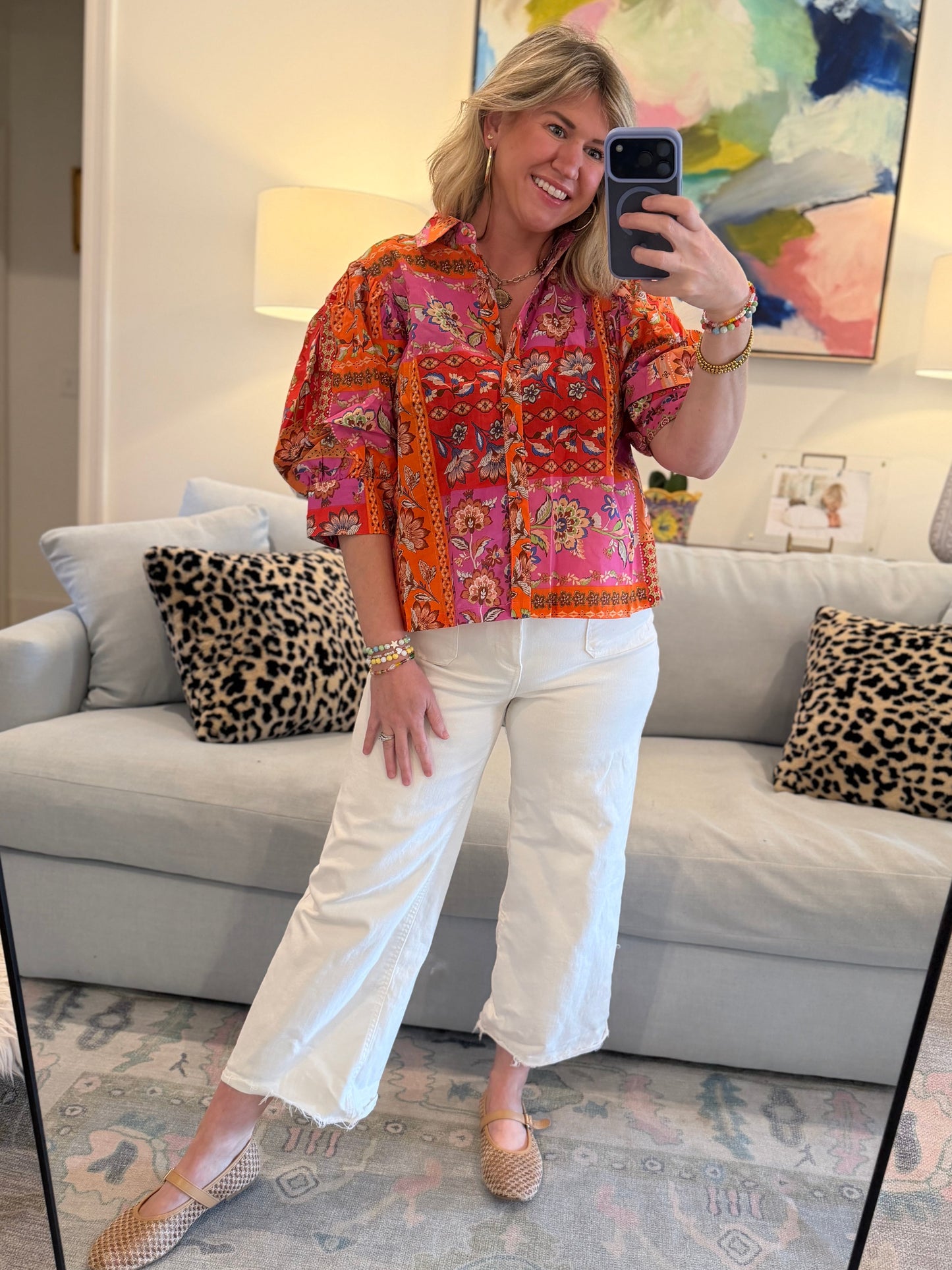 FLORAL MOTIF BLOUSE