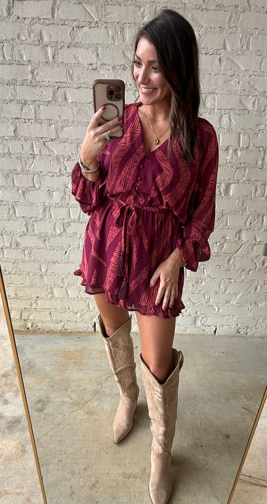 WRAPPED IN RED ROMPER