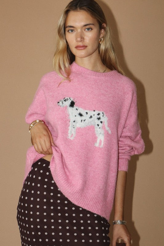 DALMATION DOG SWEATER