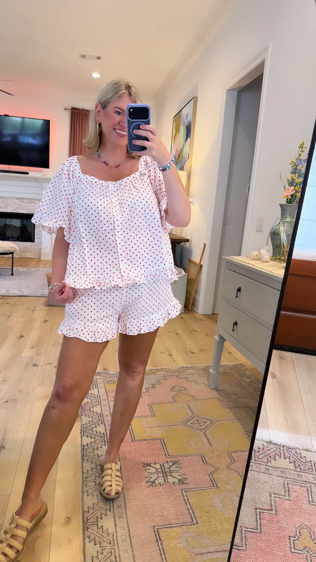 RUFFLE POLKA DOT SET
