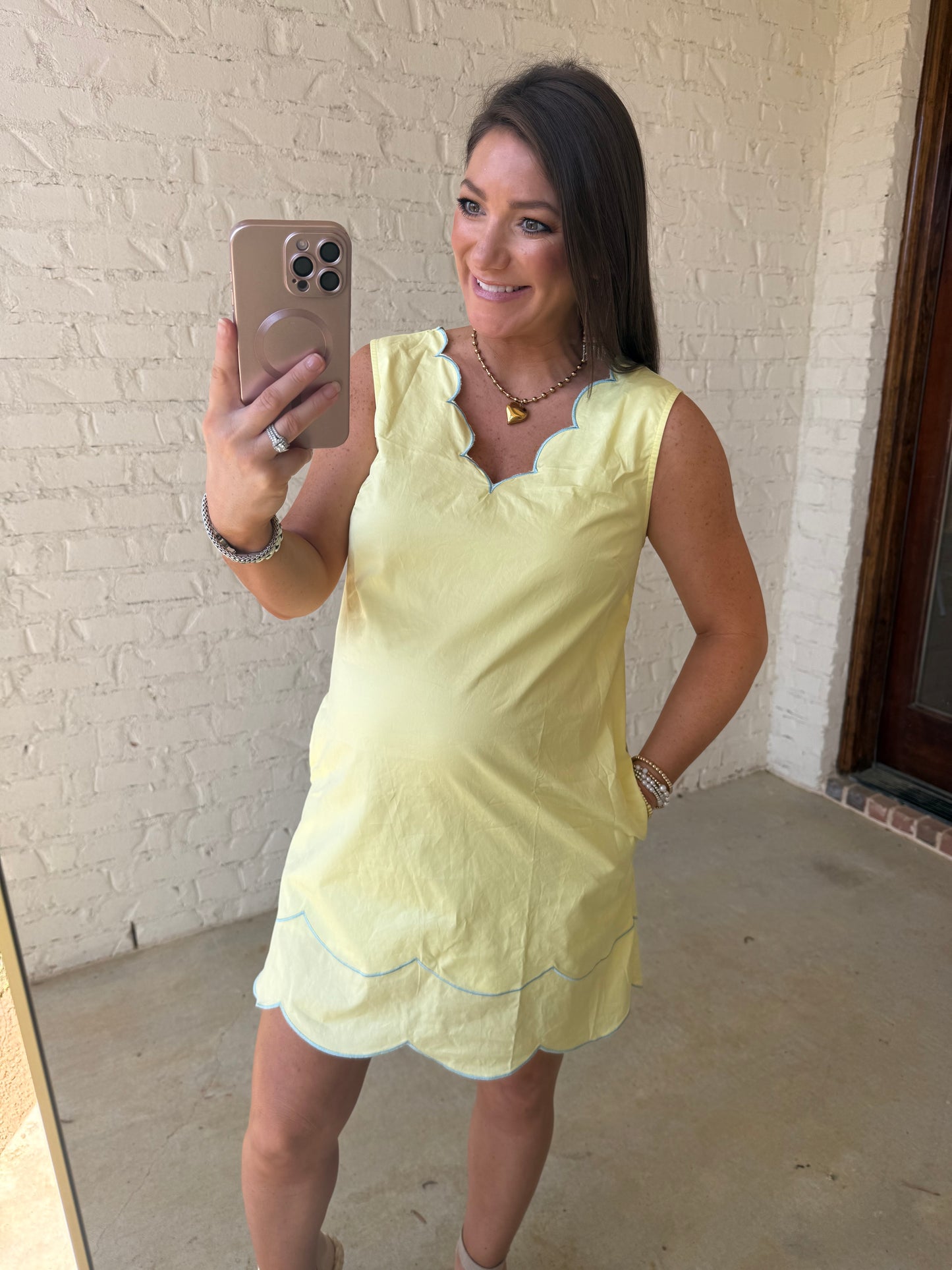 MOON SCALLOPED MINI - LEMON