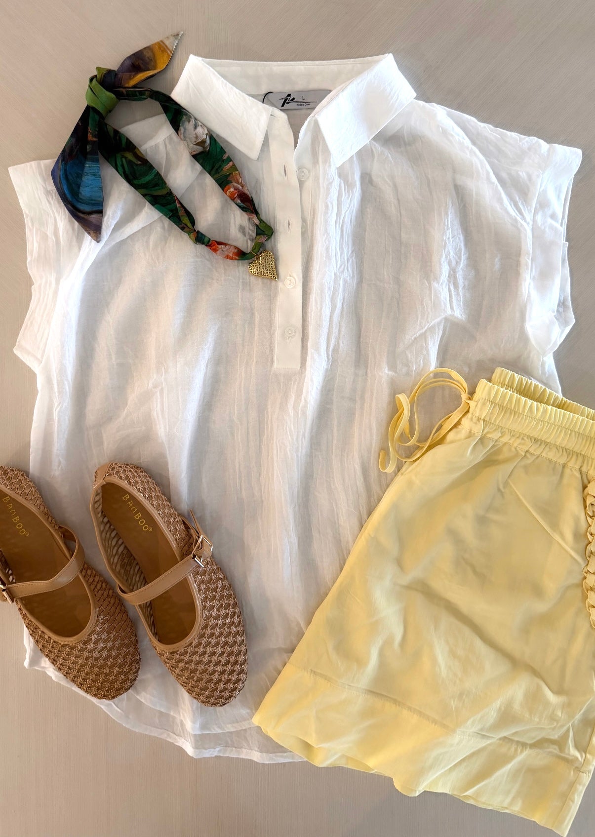 OFF WHITE SHEER COTTON SHORT SLEEVE POPOVER
BLOUSE
