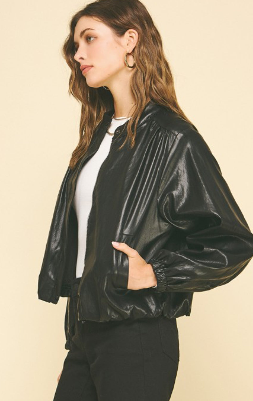 LEATHER BOMBER JACKET BY PINCH
