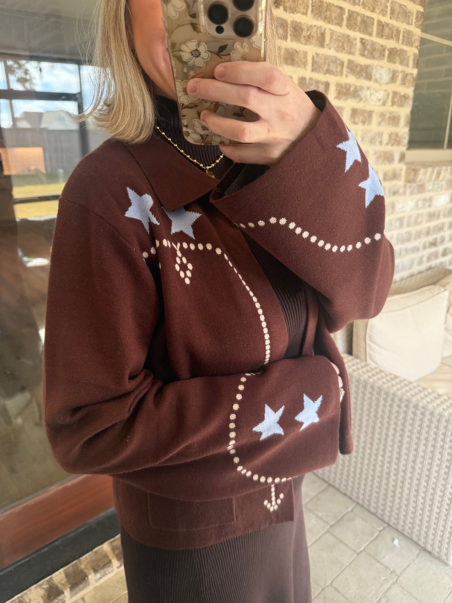 STAR WESTERN KNIT CARDIGAN