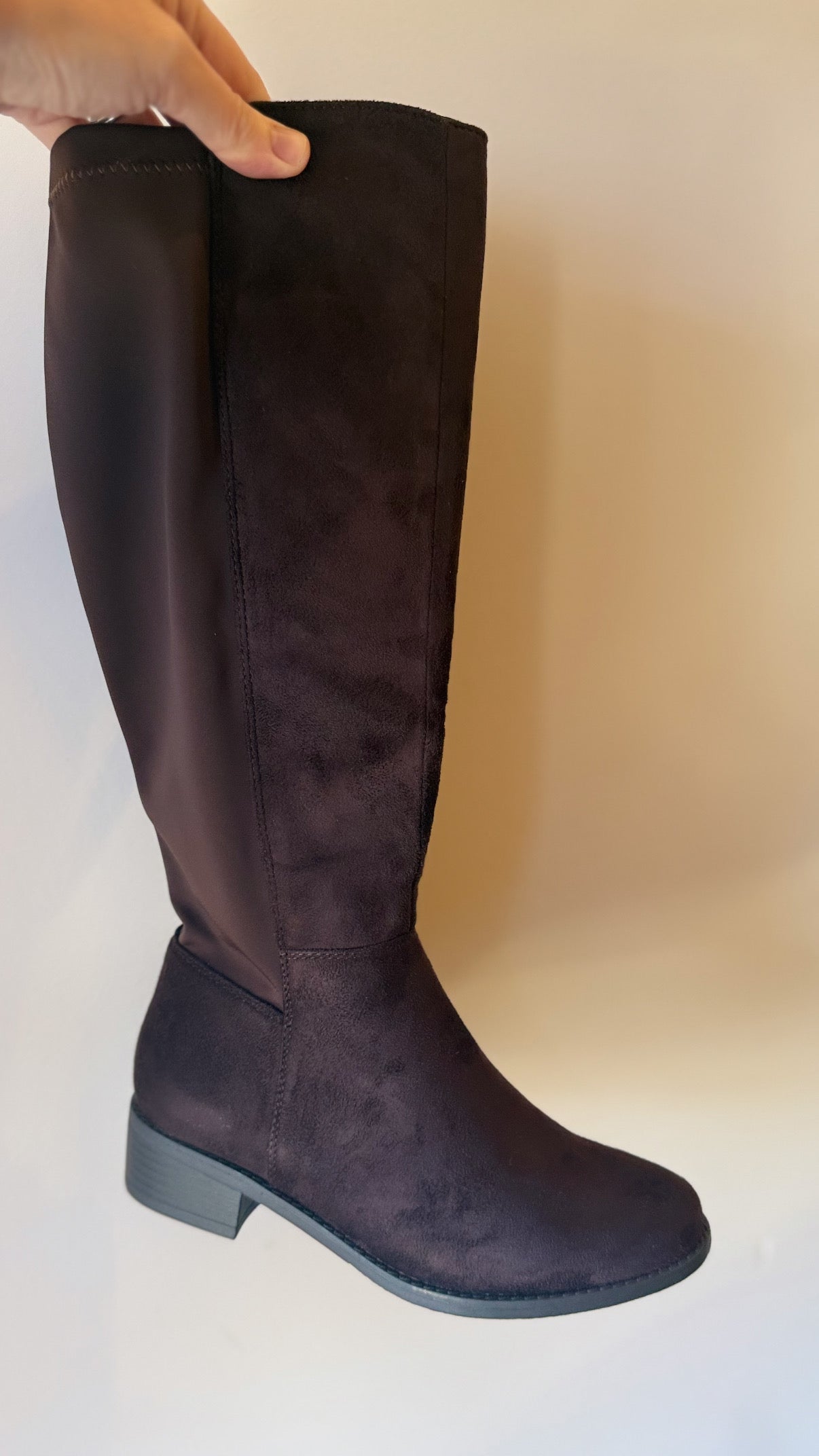 CHOCOLATE SUEDE RIDING BOOT