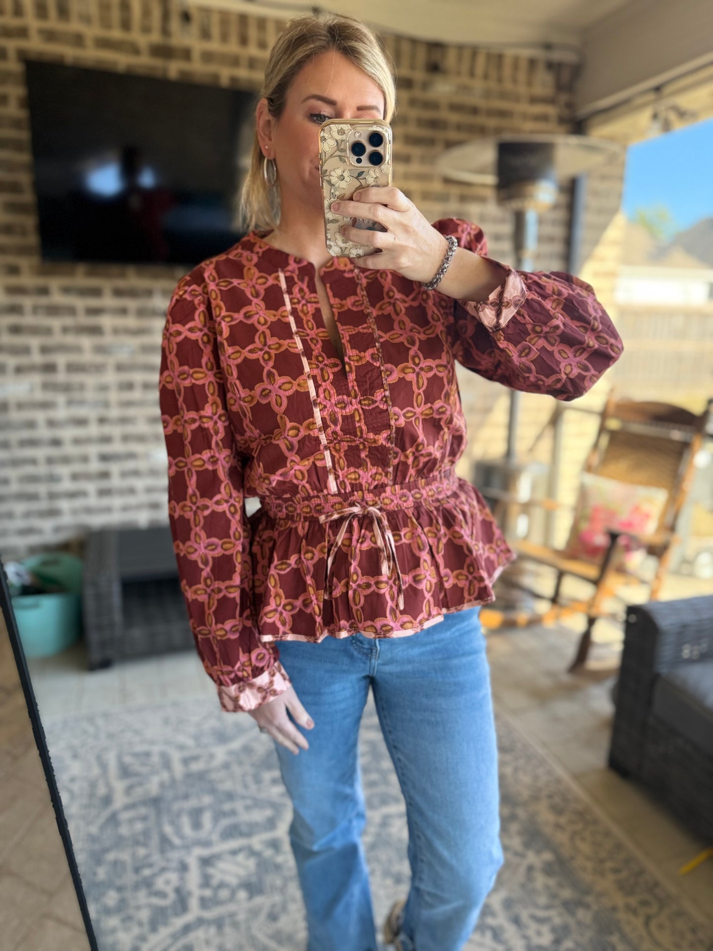 ANNIE PEPLUM BLOUSE