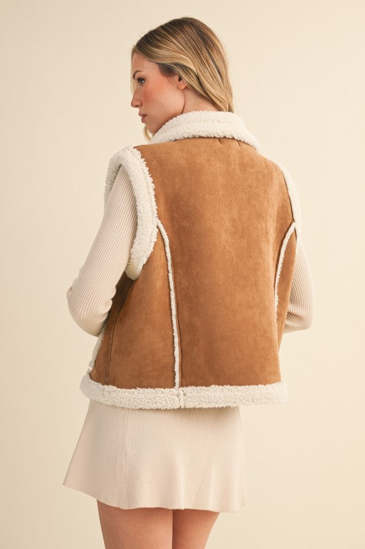 SUEDE & SHERPA VEST