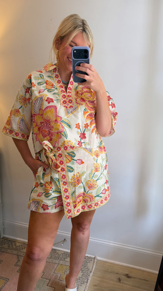 BOTANICAL SKORT SET