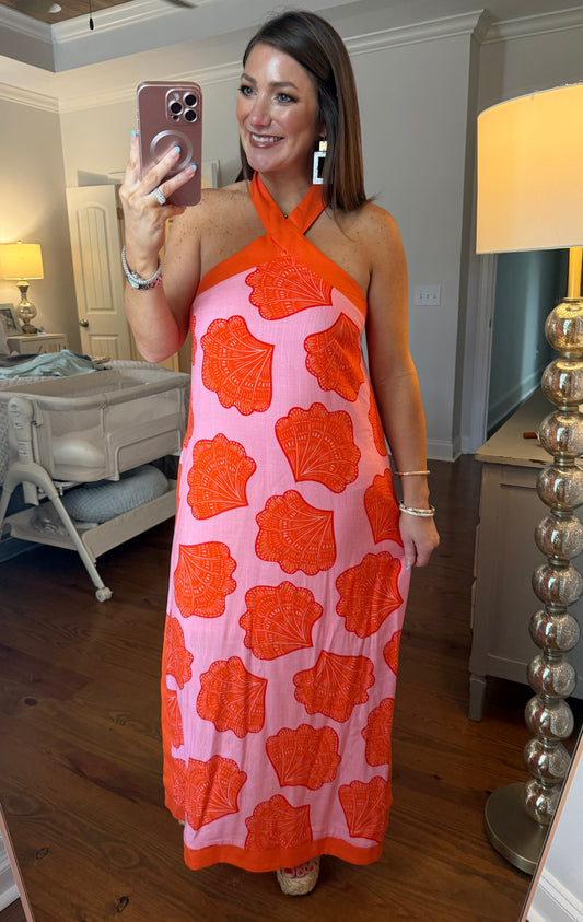 SEASHELL HALTER MAXI