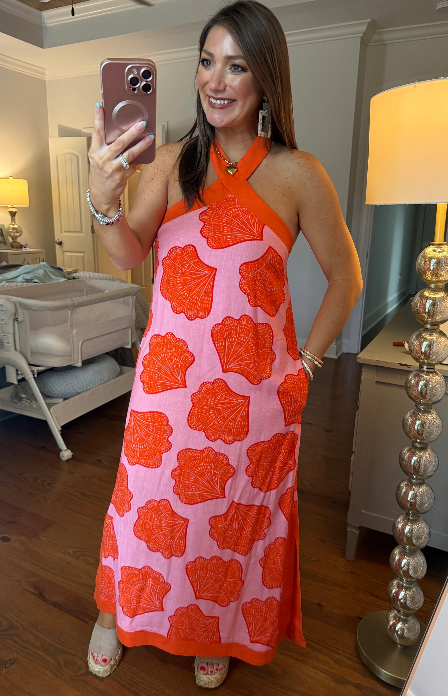 SEASHELL HALTER MAXI