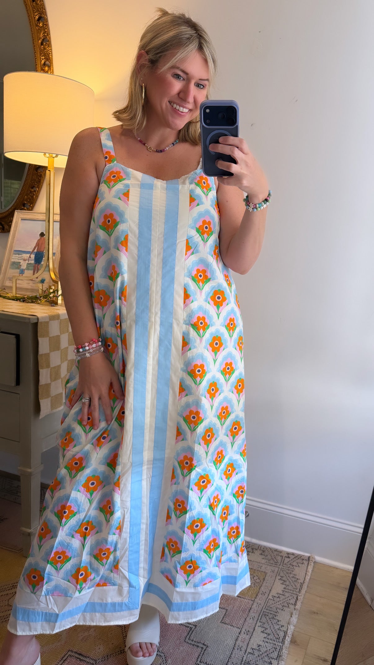STRIPE FLORAL MAXI