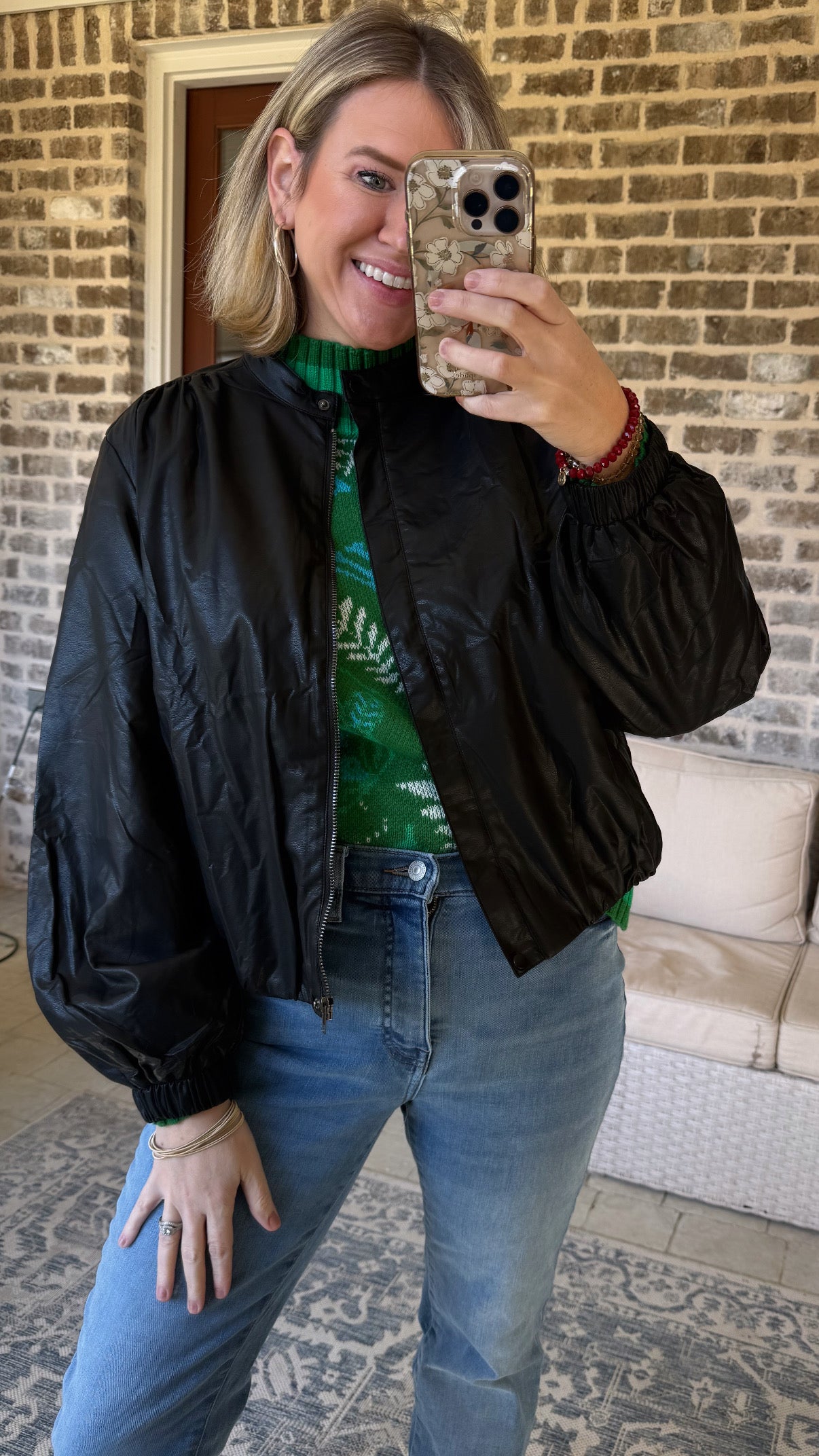 LEATHER BOMBER JACKET BY PINCH
