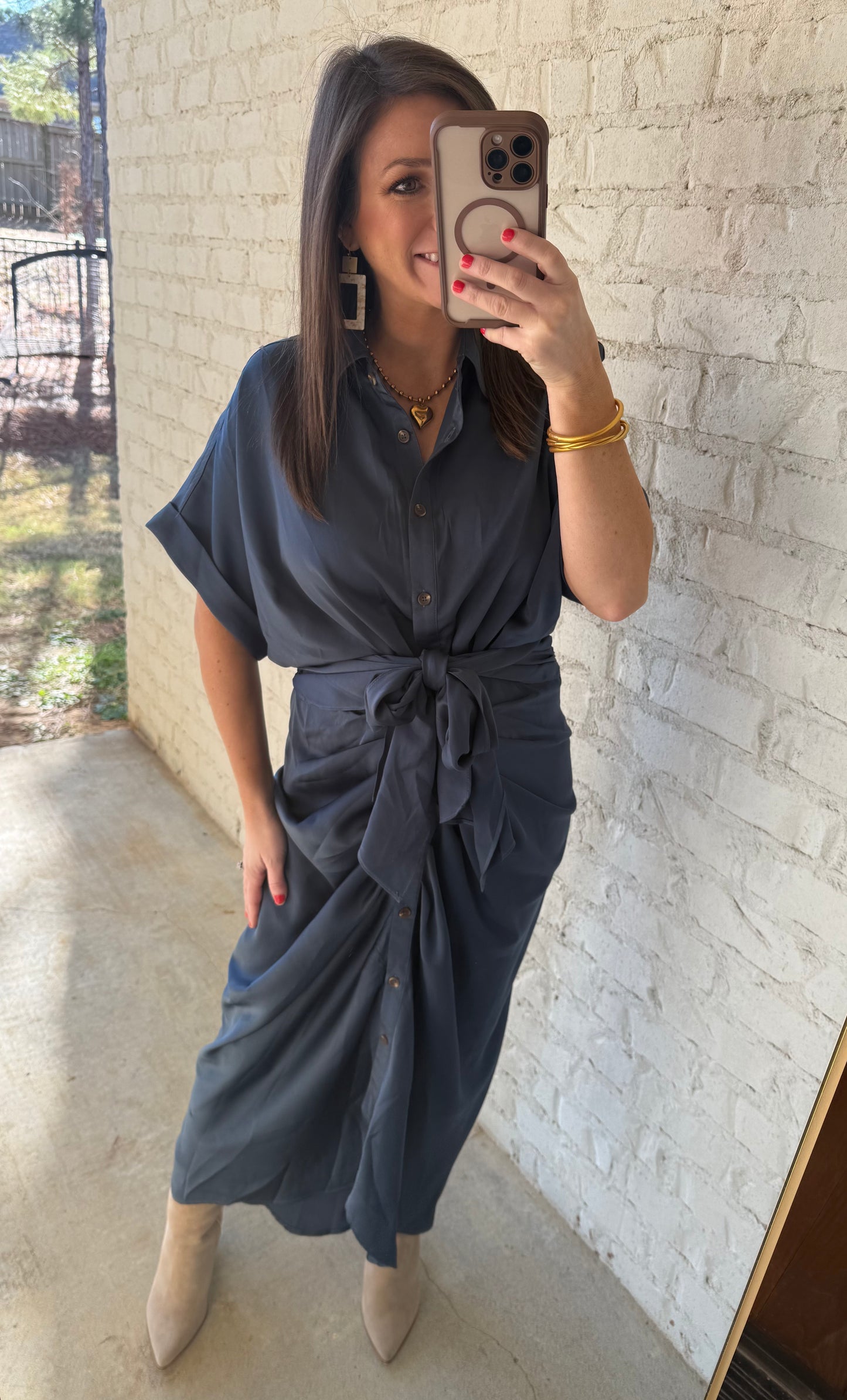 MELINDA SATIN MIDI - MIDNIGHT BLUE