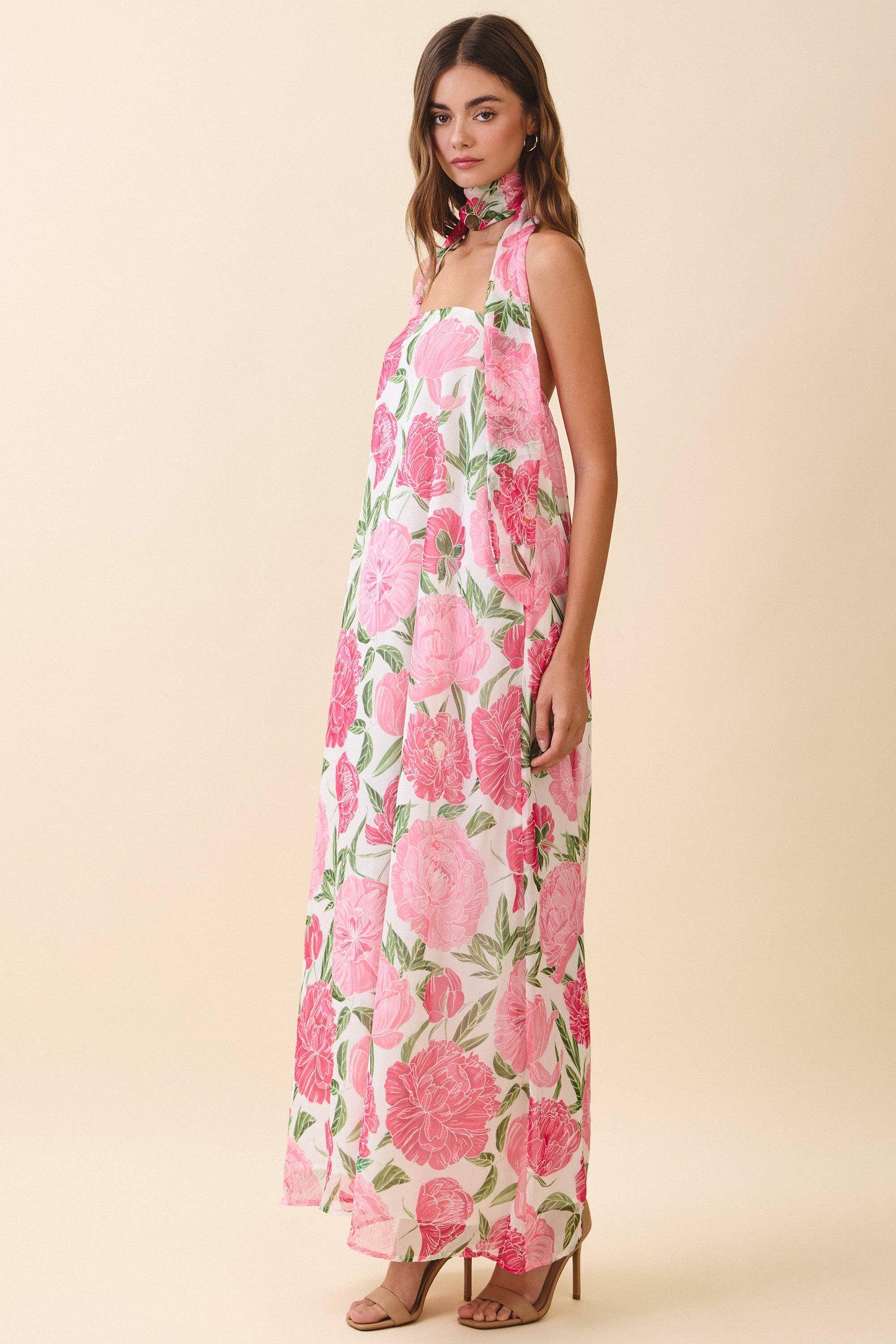 STRAPLESS FLORAL EVENT MAXI