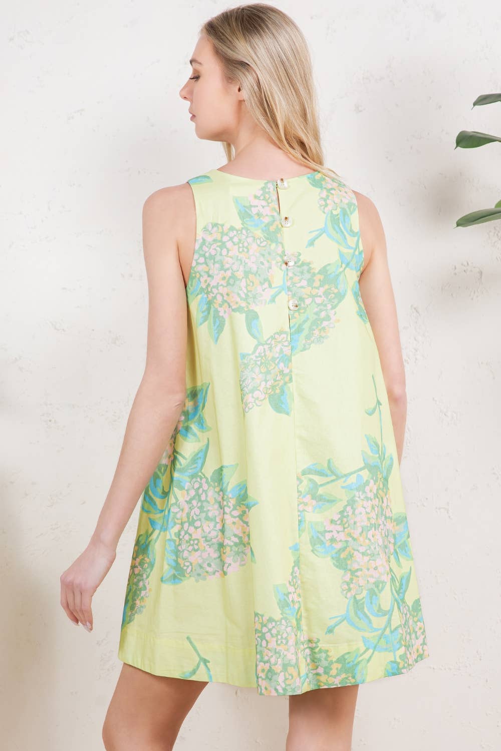 HYDRANGEA FLORAL SHIFT MINI